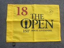 Shane Lowry Hand Signed The Open Flag With COA