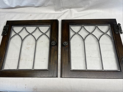 Leaded glass cupboard doors - glass,