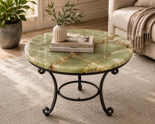 Green onyx accent - green, coffee