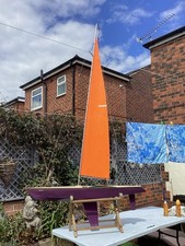 Massive Vic Smeed Harem Pond Yacht For Restoration 1.3m Long 1.9m Mast 