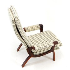 Retro Vintage Danish Rosewood & Wool Easy Chair Lounge Armchair Mid Century 70s