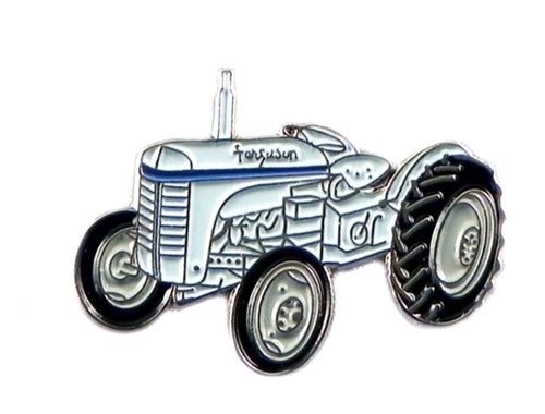 Vintage tractor metal enamel - tractor,