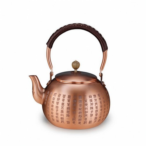 Copper tea kettle polished - copper,