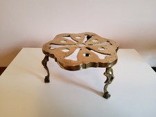 Vintage Brass Trivet Pot Stand 15cm Diameter