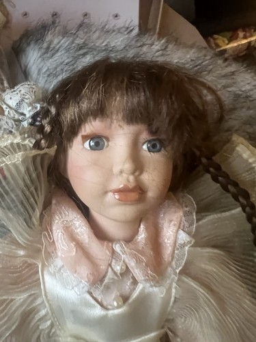 Vintage porcelain doll - vintage,