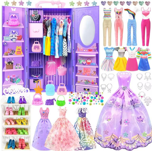 Pack doll clothes and - doll,