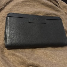 Longchamp Black Leather Purse