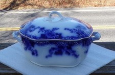 ENGLISH FLOW BLUE CHINA ALFRED