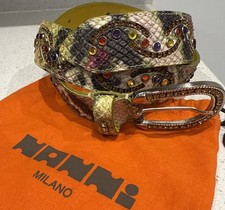 NANNI Milano Leather Studded Belt New with Dust bag 85cm/34”