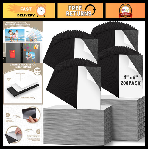 Adhesive magnetic sheets 4x6 - sheets,