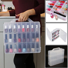 48 Lattice Plastic Nail Polish Case Holder Organizer Storage Carry Box Universal