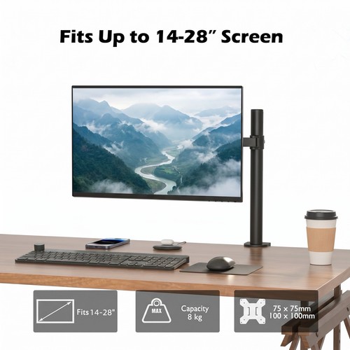 Single monitor desk - monitor, arm