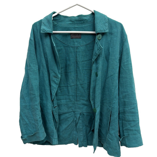 Oska green teal - oska, linen
