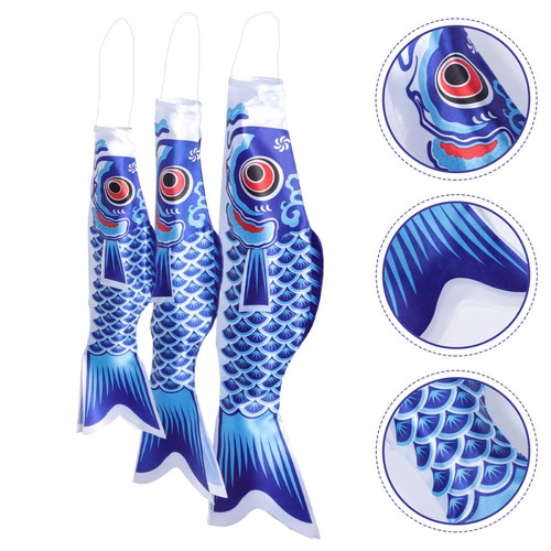 3pcs polyester carp windsock - 3pcs,
