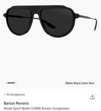 Barton Perreira Avtak Sport Matte 57MM Aviator Sunglasses Matte Black James Bond