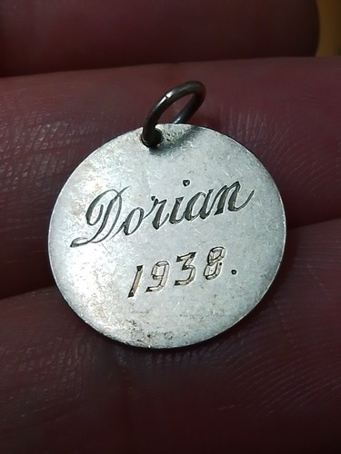 1938 engraved silver - silver, love
