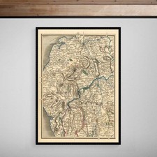 Cumbria Cumberland Map 1824