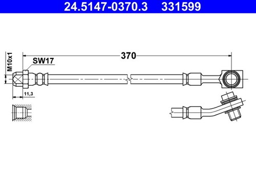 Brake hose ate 5147 - hose,