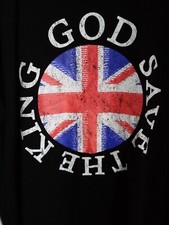 T Shirt King Charles Union Jack 2XL Black Original "GOD SAVE THE KING" Mens
