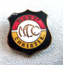 MONT' CHRISTIE MCC Motorcycle Car Club lapel badge IOM TT Motorbike
