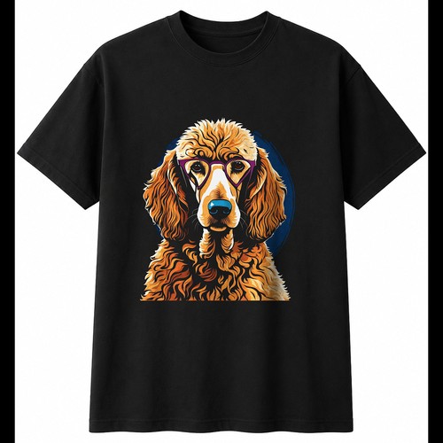 Graphic standard poodle - standard, torn