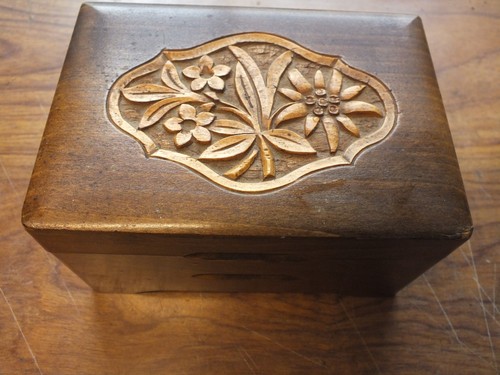 Vintage carved wooden musical - wooden,