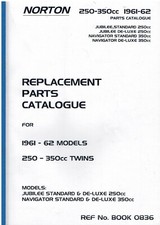 NORTON 250cc JUBILEE 350cc NAVIGATOR 1961-62 FACTORY PARTS CATALOGUE *REPRO*