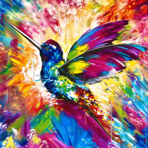 Bright multi colour canvas - bright,