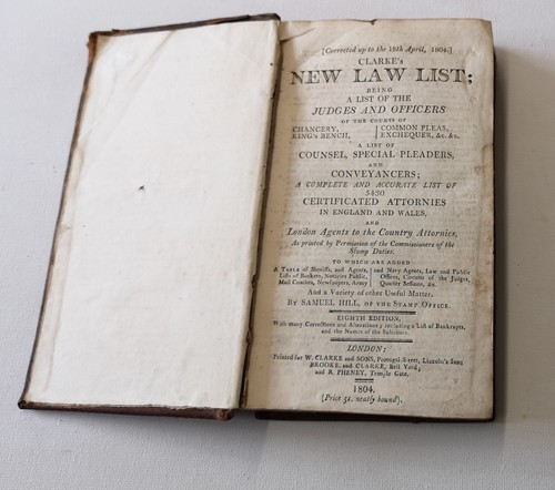 Antique book clarke new - clarke's, law