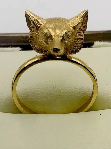 Antique 15ct gold - fox, head
