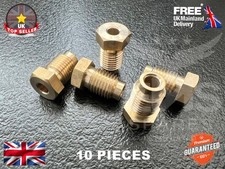 10 Imperial Brake Pipe Fittings Unions 3/8" UNF x 24Tpi Male Long For 3/16" Pipe