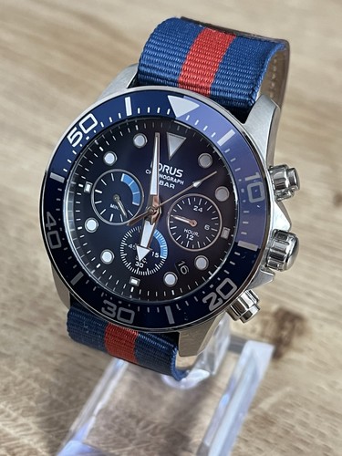 Lorus chronograph bar blue - chronograph,