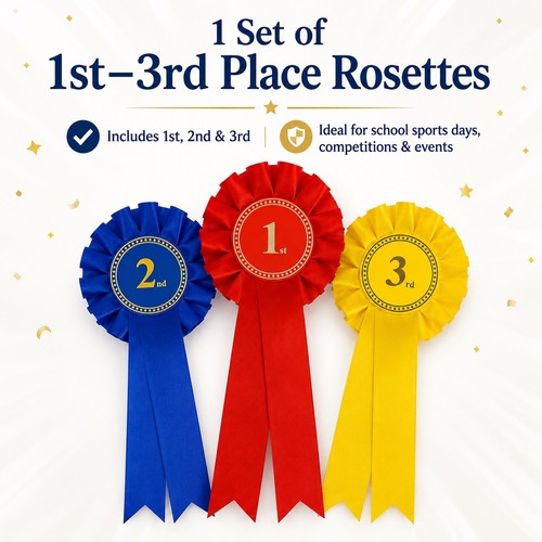 1st 2nd 3rd place rosettes - 1st, set
