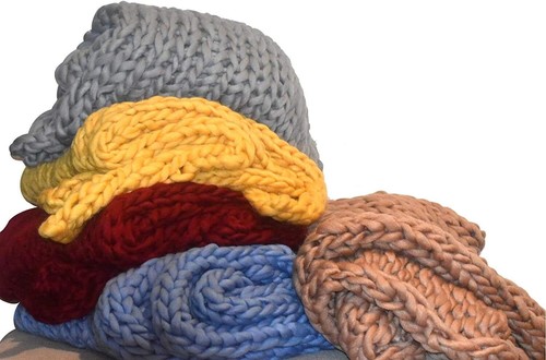 Chunky knit blanket 50x60 - knit,