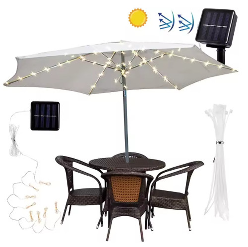 Led solar parasol lights - led,