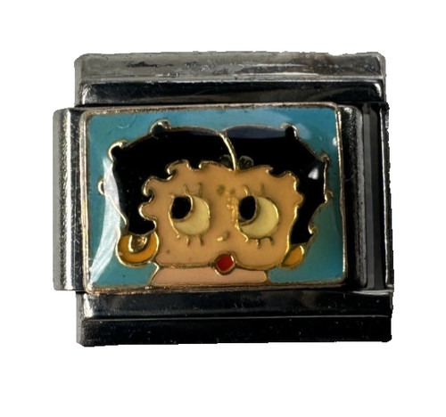 Blue betty boop italian charm - betty,