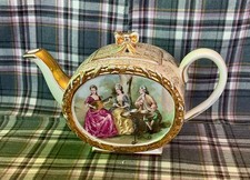 Sadler Barrel Teapot With Gold