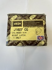 Union J1027 CG Cylinder Rim Night Latch with Cylinder & 2 Keys - New Old Stock