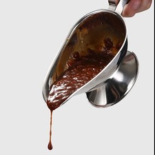 Gravy Boat Stainless Steel Sauce Boat Relish Server Jug Pourer 8oz / 240ml UK