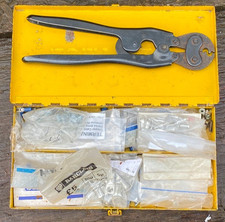 Cembre TN5 Mechanical Crimp Crimper Tool with Connectors in Metal Case