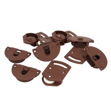 5 Pairs Wardrobe Plastic Sliding Door Roller Gear Track Panel Internal Kit