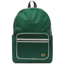 BNWT FRED PERRY AUTHENTIC TWIN TIPPED BACKPACK, IVY & SNOW WHITE, L8263-E29