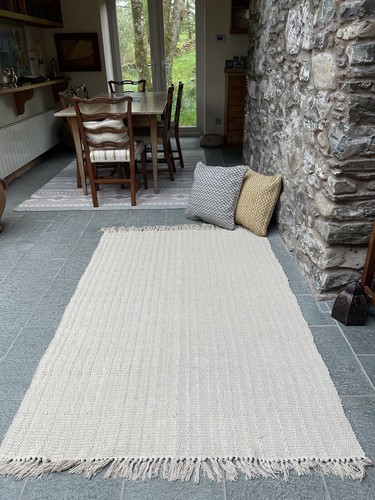 Natural rug geometric cream - natural,