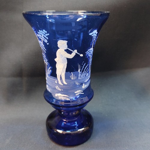 Vtg cobalt blue mary gregory - blue,