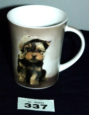 Johnson Brothers Taupe Rachael Hale Porcelain Mug Yorkie Puppy  4.1/4" x 3.1/2"