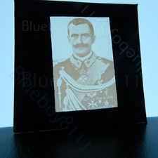 HM King of Italy travers mica  magic lantern celluloid 