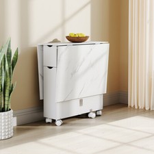 Drop Leaf Dining Table Expandable Breakfast Folding Desk Space Saving Kitchen UK