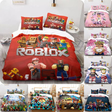 Kids*Robloxs*Bedding Set Character Game Quilt Duvet Cover Single Double Size UK
