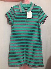 New With Tags Girls Next Green Pink Striped Polo Shirt Style Dress 4 Yrs 💗💚💗