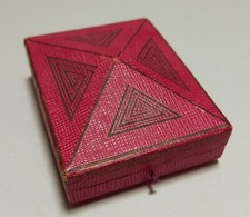 Splendid Art Deco Vintage Pink Pyramid Shaped Pendant or Watch Box Case